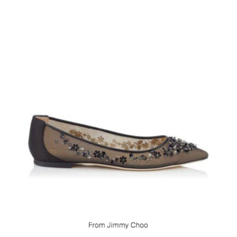 JIMMY CHOO ROMY Embellished Flats 41/10.5 - Picture 6 of 12